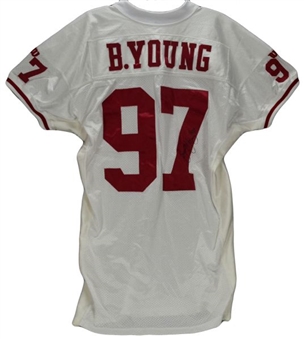 1995 Bryant Young Game Worn and Signed 49ers Jersey (49ers LOA)